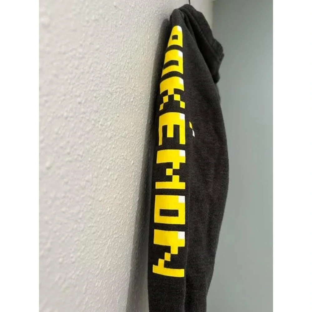 Pokemon Kids Small Pixel Art Hoodie Charcoal Grey Pikachu Charmander 2021